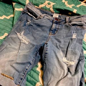 Time and true mid rise jeans